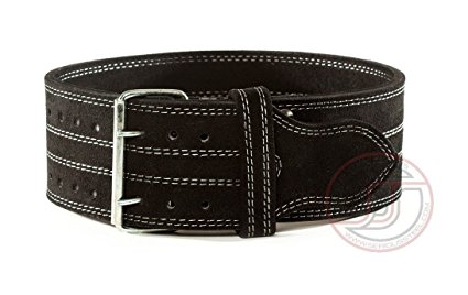 Serious Steel Fitness Leather Weight Lifting Belt | Powerlifting, Weightlifting & Exercise Belt | 4" Wide & 10mm Thick