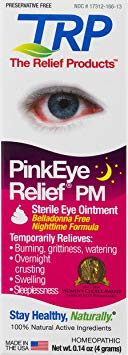 TRP Company, Pink Eye Relief PM Preservative Free Eye Ointment for Temporary Relief of Over Night crusting, red Eyes, Burning, Watering,