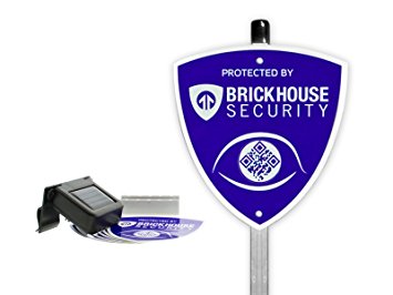 BrickHouse Security Yard Sign Package (6 Sticker Pack) with Wunder Light