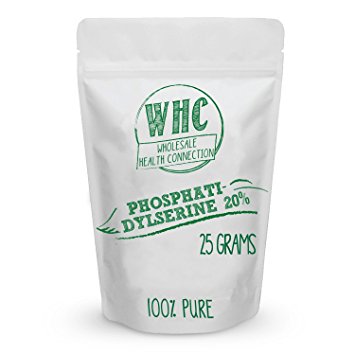 WHC Phosphatidylserine 20% Powder 25g (50 Servings) | Nootropic | Cognitive Enhancer | Mood Support | Memory | Learning | Focus | Concentration | Boosts Mental and Physical Energy