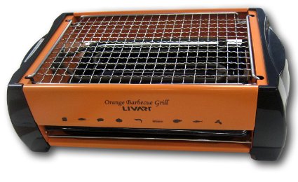 Livart LV-982 Electric Barbecue Grill, Orange
