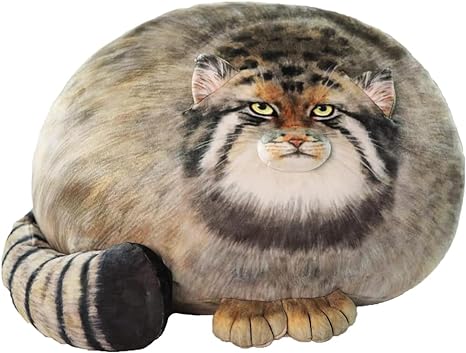 Pangpang Steppe Cat Pillow,Stuffed Animals Soft Plushies, Fox Plush Pillow, Pangpang Kitten Plush Throw Pillow Doll Big Plush Toy Girl boy Girlfriend's Gift (45cm/18in-steppe Cat)