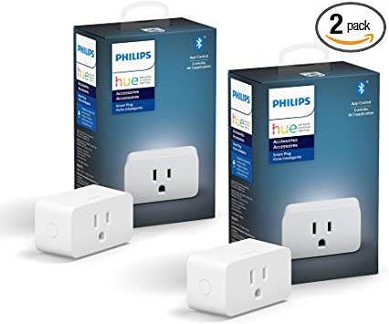 Philips Hue 552349-2 Smart Plug, 2 Count (Pack of 1), White