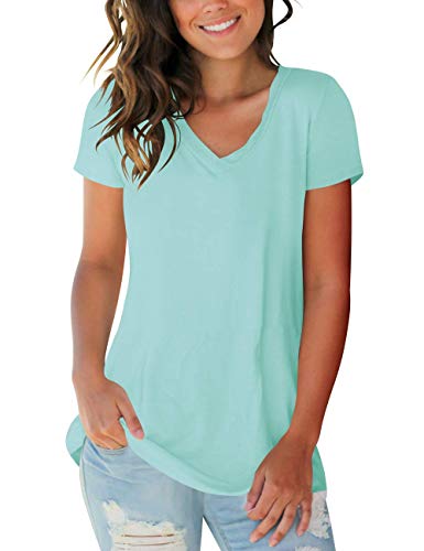 Womens Tops V Neck Tee Casual Short Sleeve and Long Sleeve T Shirts