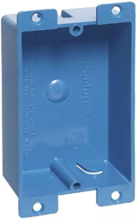 Carlon B108R-UPC Switch/Outlet Box, Old Work, 1 Gang, 3-5/8-Inch Length by 2-3/8-Inch Width by 1-1/4-Inch Depth, Blue