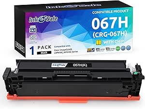 INK E-SALE 067h 067 Compatible Toner Cartridge Replacement for Canon 067H CRG-067H 067 High-Yield Toner Cartridge for Canon ImageClass MF656Cdw MF650C LBP632Cdw LBP630C Printers 1-Pack Black with Chip