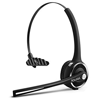 Bluetooth Headset for Cell Phones, YAMAY Over the Head V4.1 with Microphone Hands Free Calls Music Mute Multipoint for iPhone 6 6s 7 7s Plus Samsung Sony LG Android Cell Phones PS3 TV PC Car Driving