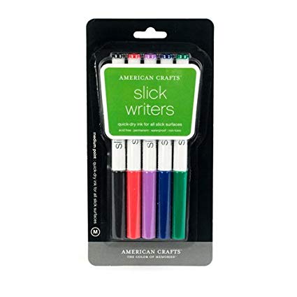 American Crafts Slick Writer 5-Pack, Medium Point, Multi Color