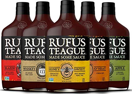 Rufus Teague: BBQ Sauce - 16oz Bottles - Premium BBQ Sauce - Natural Ingredients - Award Winning Flavors - Thick & Rich Sauce - Gluten-Free, Kosher, Non-GMO