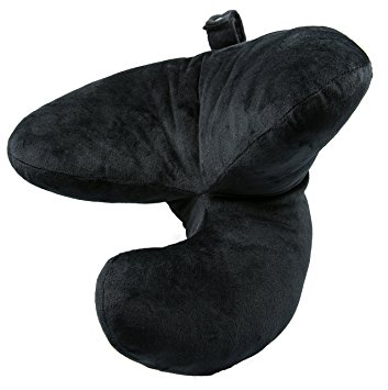 J-pillow Travel Pillow - Head, Chin and Neck Support - British Invention of the Year 2013. (Black)