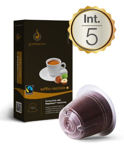 30 Nespresso Compatible Coffee Capsules $0.50/pod - Soffio Nocciola (Int. 5)