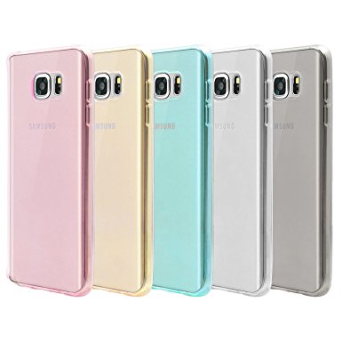 Note 5 Case, Pofesun 5Pack/Lots New Slim Transparent Silicone Gel TPU Case Cover Skin for Samsung Galaxy Note 5 2015 ,Scratch Resistant, Crystal Clear Design[White, Blue, Pink, Grey,Yellow]