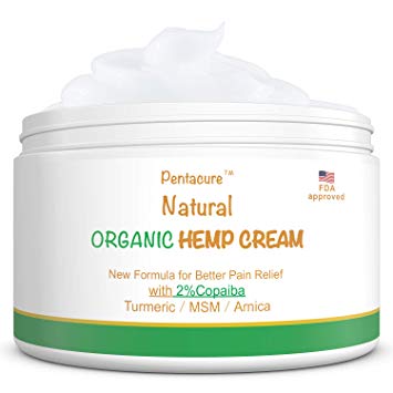 Hemp Pain Relief Cream | Arthritis Pain Relief | Back Pain | Joint Pain | Muscle Pain Relief | Inflammation | Carpel Tunnel | Natural Organic | Copaiba