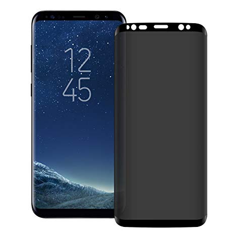 Galaxy S8 Plus Privacy Screen Protector, SIHIVIVE 2-Way Anti Spy Defender 9H Hardness Case Friendly Anti Peeking Tempered Glass Screen Protector for Samsung Galaxy S8 Plus (Black)