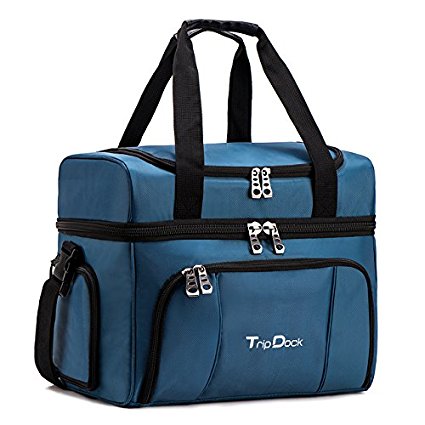 TripDock Large Capacity Insulated Cooler Bag (15x 9x 12 inches )-Outdoor Picnic Lunch Box-Thermal Travel Coolers Tote