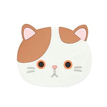 TOOGOO(R) Cup Pad Cute Cartoon Cat Coffee Drink Cup Placemat Beverage Pot Pan Holder Pad Kitchen Supplies white brown