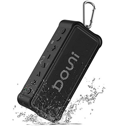 Douni A3 Plus Portable Wireless Outdoor Bluetooth Waterproof Speaker IPX7 Water Resistant Dustproof 20W Shower Speaker,Built-in Mic,DSP Enhanced Bass,TF Card,NFC Long Playing Time
