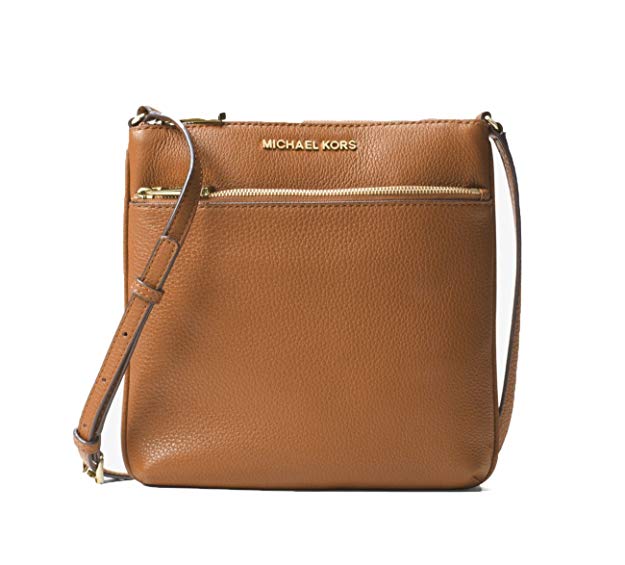 Michael Kors Riley Small Flat Leather Crossbody - Acorn