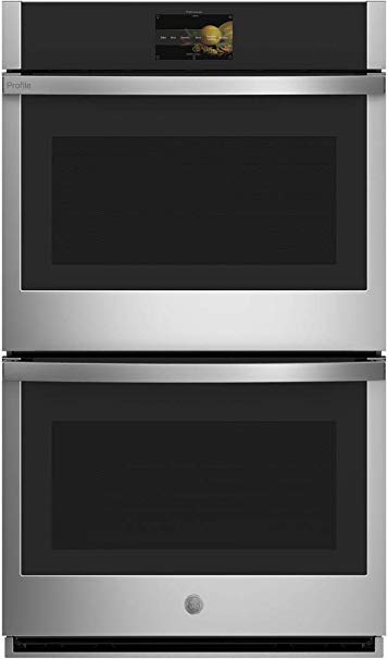 GE Profile PTD7000SNSS 30" Smart Double Wall Oven with 10 cu. ft. Total Capacity True European Convection (Upper) Self-Clean with Steam Clean Option 7" Full Color Touch LCD Screen in Stainless Steel