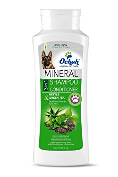 Ochah Mineral Shampoo & Conditioner for Sensitive Skin Decreases Shedding, Provides Relief for Itchy Skin, & Promotes a Soft Tangle Free Coat. Natural, Reliable, and Effective