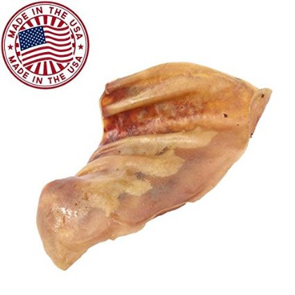Natural Pig Ears for Dogs - Bulk Pork Dog Dental Treats & Pet Chews, Made in USA, American Made