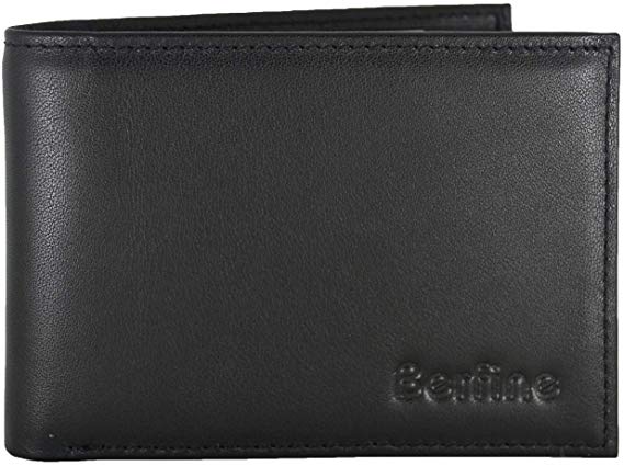 Ultra Slim Genuine Leather RFID Blocking Front Pocket Bifold Minimalist Wallet