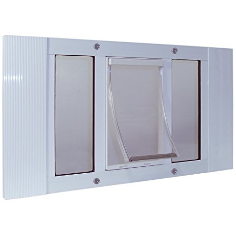 Ideal Pet Products Aluminum Sash Window Pet Door, 7x11.25x33-Inch, White