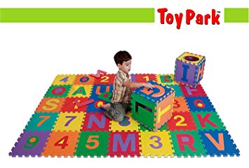 Toy Park Kids Alphanumeric EVA MAT Puzzle (1x1ftx10mm)- Pack of 36 pieces