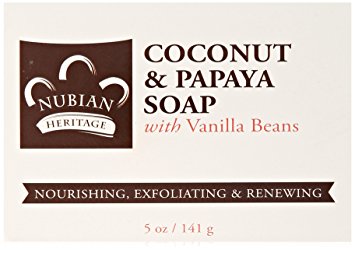 Nubian Heritage Bar Soap Coconut And Papaya 5 oz - Multi-Pack (3 bars)