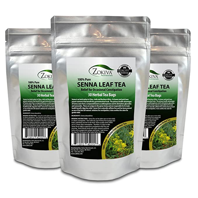 Senna Tea 3-Pack 90 Bags 100% Pure, All-Natural, Herbal Laxative/Cleanser