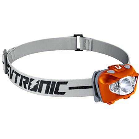 Revtronic HL3A 168 Lumens LED Headlamp with Red LED Light (Orange)