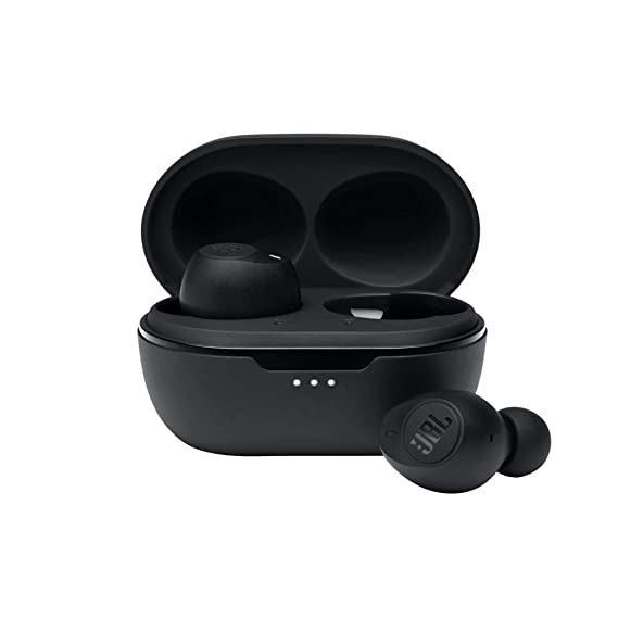 JBL Tune 115TWS Bluetooth Truly Wireless In Ear Earbuds with with mic, 21 Hours Combined Playtime, Dual Connect and Bluetooth 5.0 (Black)