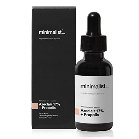 Minimalist 17% Azeclair (Azelaic Acid Derivative) Anti Acne Serum | With Propolis For Acne Control, Excess Oil & Rosacea | 30 ml