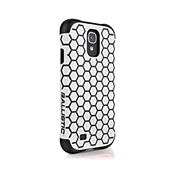 Ballistic Aspira Honeycomb Pattern Case for Samsung Galaxy S4 - Retail Packaging - White/Black