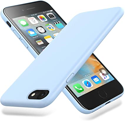 Winzizo iPhone 8 Plus Case & iPhone 7 Plus Case Silicone Gel Rubber Slim Protective Phone Cover Soft Cases Compatible with iPhone 8 Plus and iPhone 7 Plus Case (Light Blue)