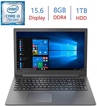 Lenovo IdeaPad 330 15.6-inch HD Business Laptop PC, Intel i3-8130U 2.2GHz Processor, 8GB DDR4 RAM, 1TB HDD, WiFi, Webcam, Bluetooth, HDMI, Windows 10, Onyx Black