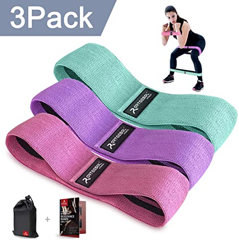 arteesol Resistance Bands Exercise Bands Non-Slip Fitness Hip Loop, Stretch Workout Bands, Women/MenThick Wide Gym Bootie Band 3 Set for Squat Glute Legs and Butt