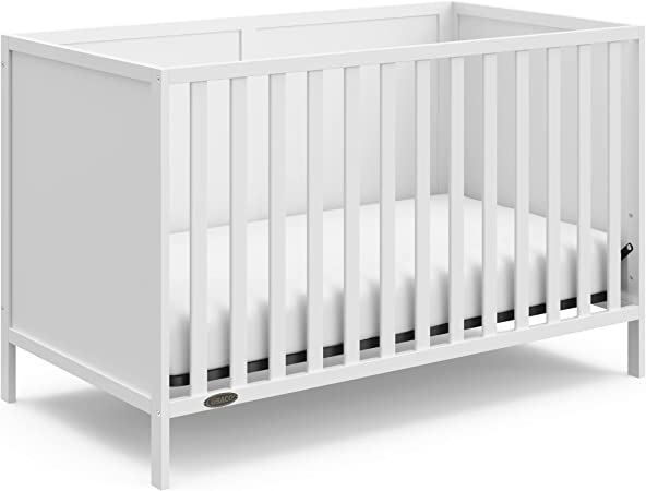 Graco Theo Convertible Crib (White) – GREENGUARD Gold Certified, Converts from Baby Crib to Toddler Bed and Daybed, Fits Standard Full-Size Crib Mattress, Adjustable Mattress Support Base