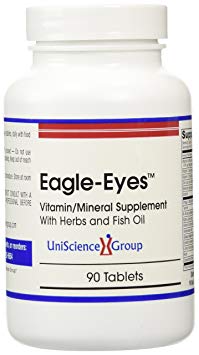 Eagle-Eyes, Optimal Vision Health with 500 mg Omega 3 Fish Oil, Lutein, Zeaxanthin, Bilberry Fruit Extract, Vitamins A, C, E, Zinc, NAC, Taurine, 90 Tablets