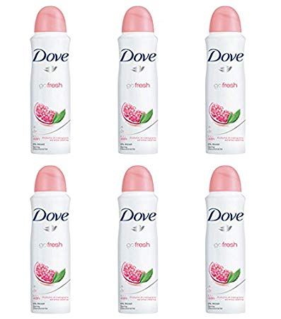 Dove Deodorant Go Fresh Pomegranate & lemon Verbena Scent Antiperspirant 150ml Can (6 Cans)