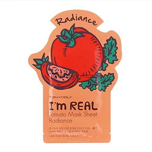 Tonymoly I'm Real Skin Care Facial Mask Sheet Package (Tomato - Radiance 10 Sheets)