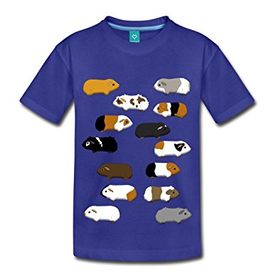 Spreadshirt Animal Illustration Cute Guinea Pigs Pattern Kids' Premium T-Shirt