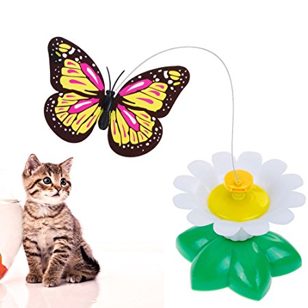 Lictin Butterfly Toy for Cats Electric Rotating Flying Funny Butterfly Cat Toy for Pet Cat?green?