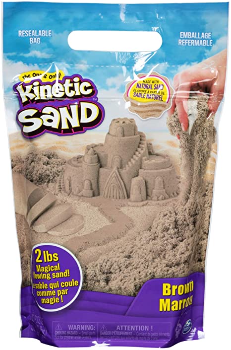 Kinetic Sand The Original Moldable Sensory Play Sand, Brown, 2 Lb