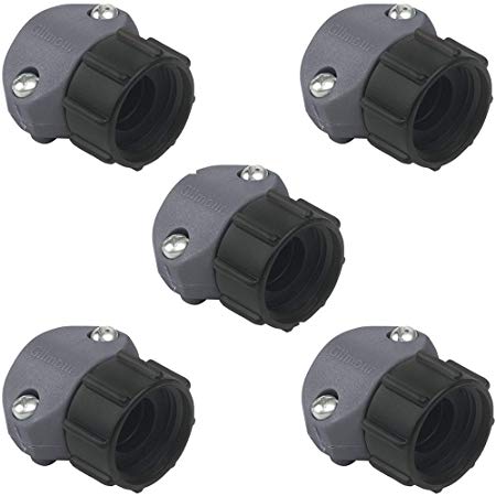 Gilmour Large Garden Hose Coupling 5/8 x 3/4 inc Female Polymer 5 Pack