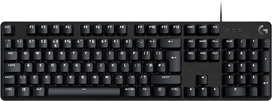 Logitech G413 SE Full-Size Mechanical Gaming Keyboard - Backlit Keyboard with Tactile Mechanical Switches, Anti-Ghosting, Compatible with Windows, macOS, QWERTY UK English Layout - Black