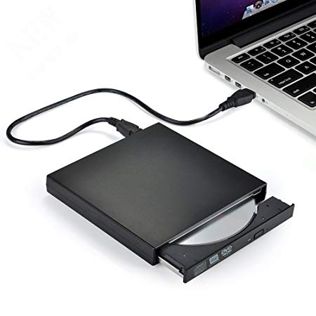 Ploveyy External USB DVD-RW CD-RW Drive, Reads and Writes to Both CD & DVD Media, Supports Windows xp/Windows 7 / Win 8/win10, Perfect Support Desktop Computers, Notebook Computers