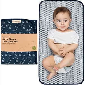 Portable Diaper Changing Pad - Waterproof Foldable Baby Changing Mat - Travel Diaper Change Mat - Lightweight Changing Pads for Baby - Baby Changer - Machine Washable (Planets)