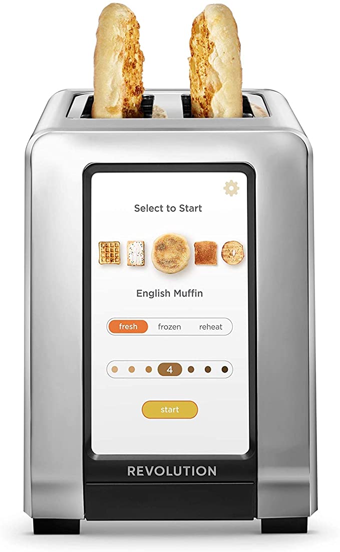 Revolution Cooking R180 High-Speed 2-Slice Stainless Touchscreen Toaster. Exclusive InstaGLO™ Technology with 63 Digital Settings. Makes Perfect Toast Every Time.