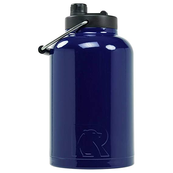 RTIC Double Wall Vacuum Insulated Stainless Steel Jug (Navy, One Gallon)